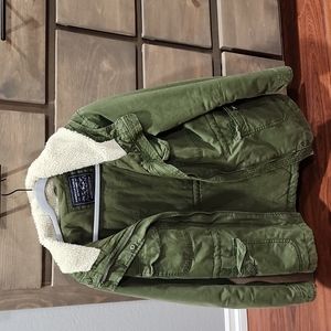 Hooded jackey army green size M